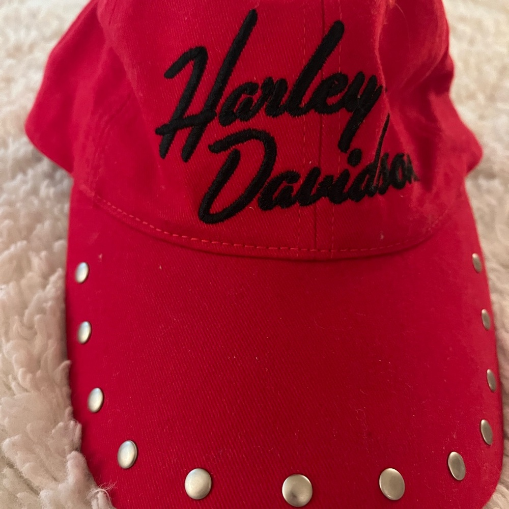 Harley-Davidson Crimson Studded Hat